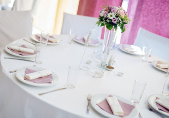 Wedding decoration with flowers