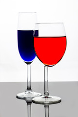 Wine glass with champagne flute