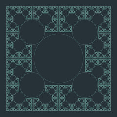 circle sacral geometry fractal structure background.