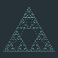 triangle sacral geometry fractal structure background.