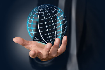 mano, rete, globo, internazionale, mondo © xyz+