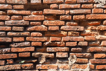 Old red brick wall