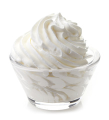 bowl of whipped cream