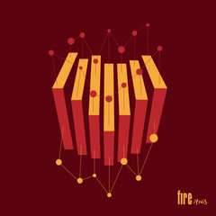 Red statistics graph