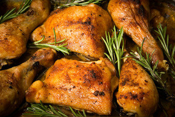 Spicy baked chicken with rosemary