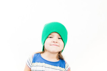 Portrait of little funky kid