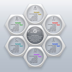 Abstract 3D Paper Infographics