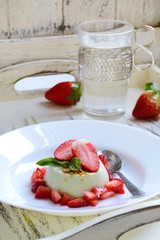 Basil panna cotta