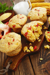 Muffins with corn and paprika
