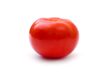 red tomato isolated on white