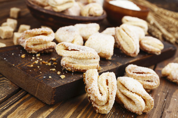 Homemade cookies with curd