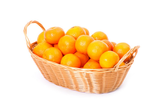 mandarin fruit isolated on white background