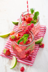 Glasses of fresh,home-made juice