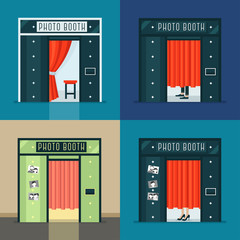 Vintage Photo Booth Machines Set 