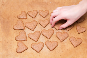 gingerbread in the form of heart