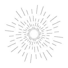 Abstract Creative concept vector icon of sunbursts for Web and Mobile Applications isolated on background. Vector illustration template design, Business infographic and social media, origami icons. 