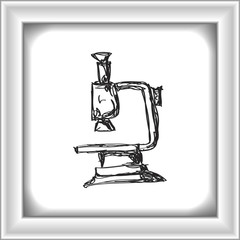 Simple doodle of a microscope