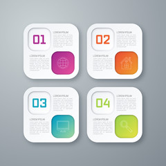 Obraz premium Template rectangles design on the grey background