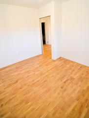 Renovating old apartment and parquet wooden hard floor.