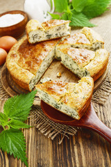 Pie with nettles