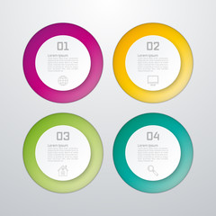 Vector illustration of four options infographics