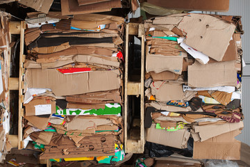 pressed paper for recycling