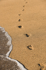 Footsteps on the sand