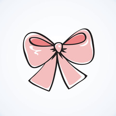 Lush bow. Vector drawing