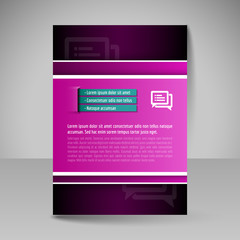 Brochure template. Editable A4 poster for design, presentation,