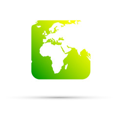 icona, mappa, internazionale, mondo