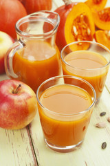 Pumpkin and apple juice