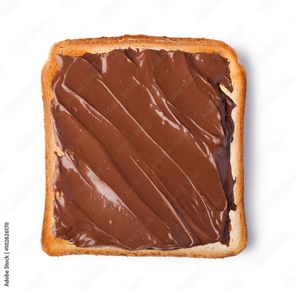 Sticker Toast with Chocolate cream