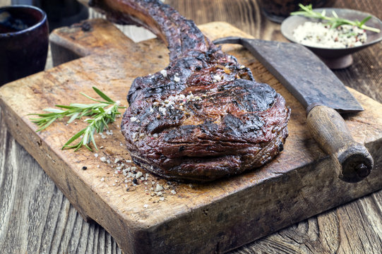 Dry Aged Barbecue Tomahawk Steak