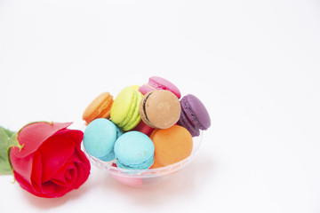 Macaron and flowers