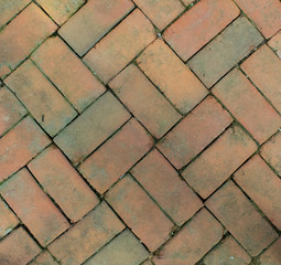 Old Bricks laid in a pattern