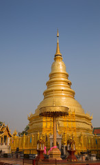 Naklejka premium golden buddhism pagoda