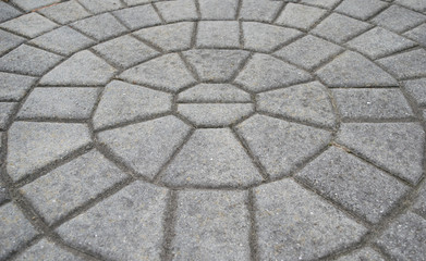 Paving Stone laid in pattern/ Stone laid in circular pattern. Good for textures and backgrounds.