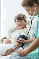 Woman with hypertension