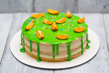 Homemade birthday citrus cake