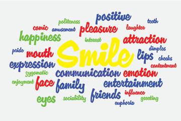 WEB ART DESIGN TAG CLOUD SMILE PLEASURE COMMUNICATION 010