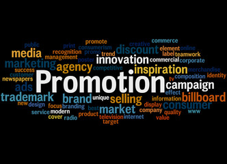 Promotion, word cloud concept 6