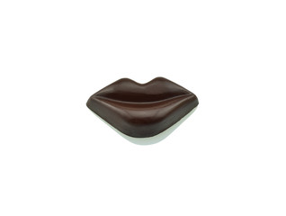 chocolate on white background
