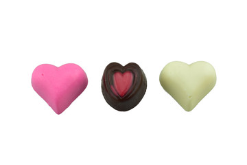 chocolate on white background