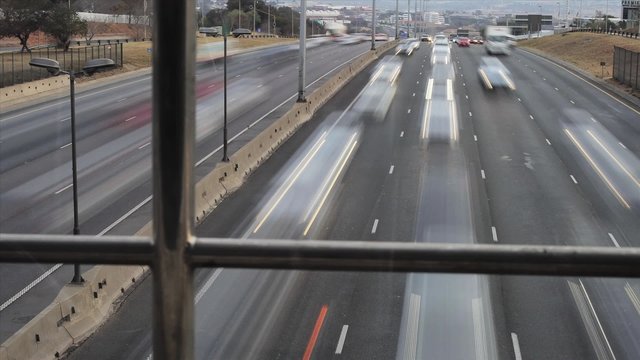 Time Lapse of traffic in Johannesburg day into night