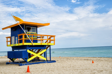 Fototapeta premium Lifeguard house in Miami
