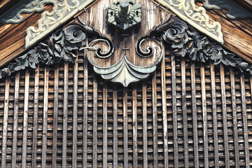 Ninomaru Palace rooftop at Kyoto Nijo Castle in Kyoto, Japan.