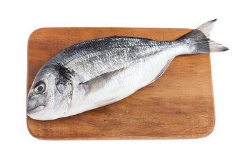 Fresh raw fish isolated on white