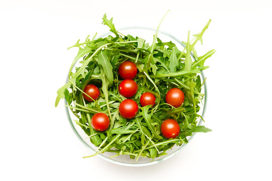 Rucola and tomatoes salad