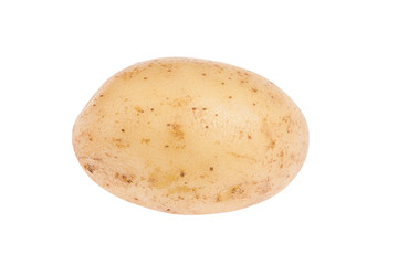 potato isolated on white background close up