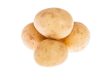 Fototapeta na wymiar potato isolated on white background close up